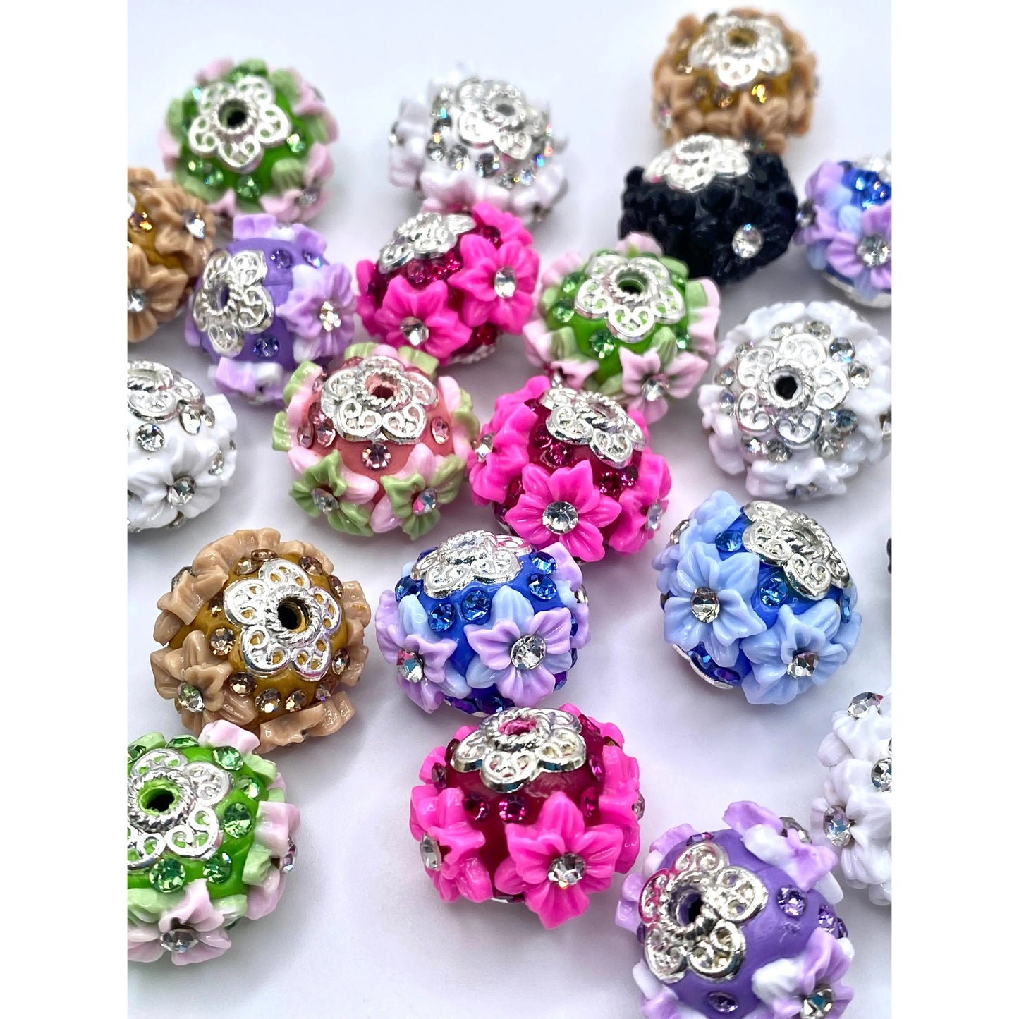 Flower Acrylic Beads 5PCS